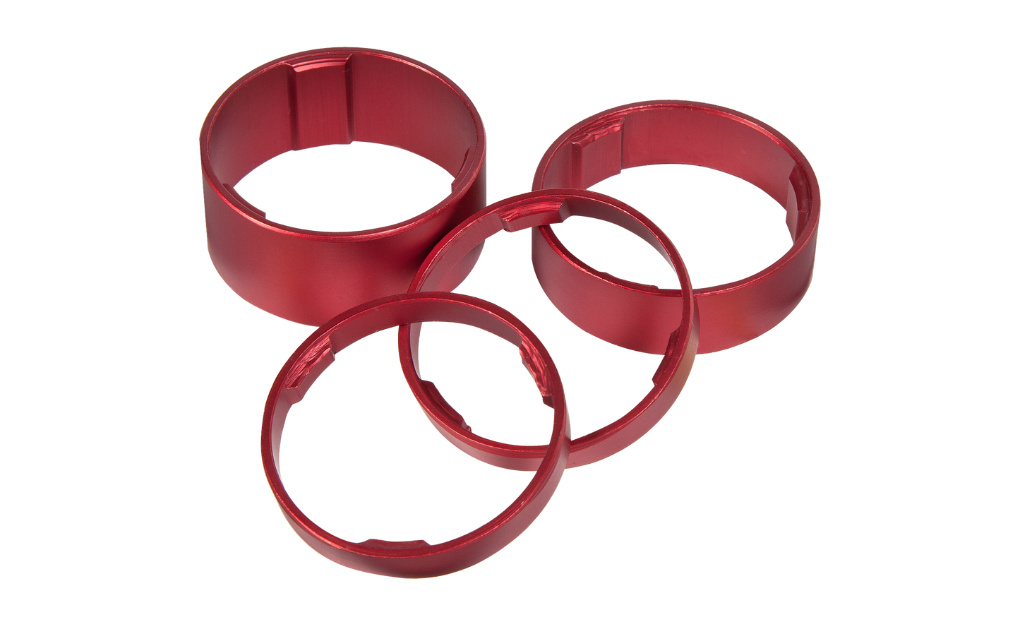 Juego de espaciadores para auriculares CUBE en color rojo