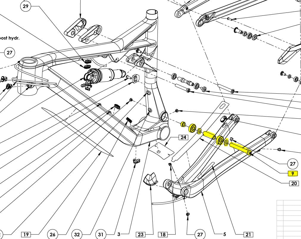 CUBE Bearing Pivot Set Main Pivot 10502