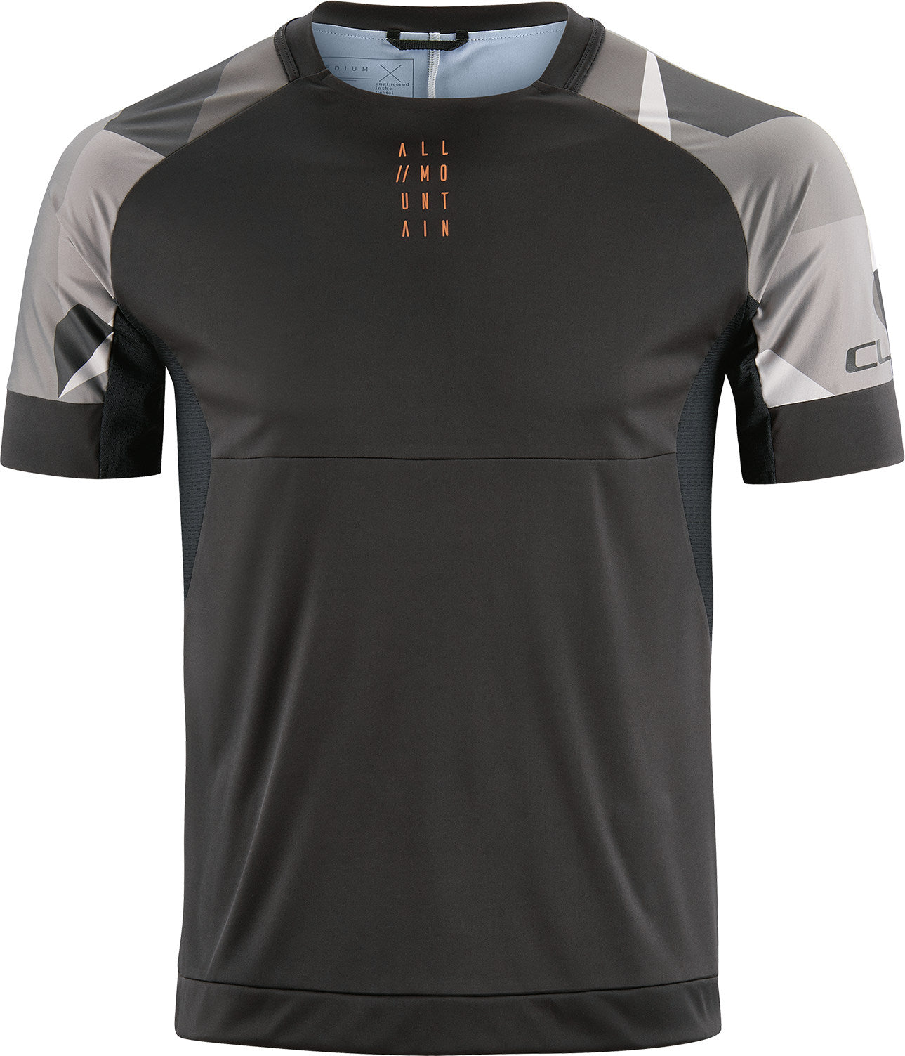 Camiseta de cuello redondo CUBE Am de manga corta y camuflaje gris
