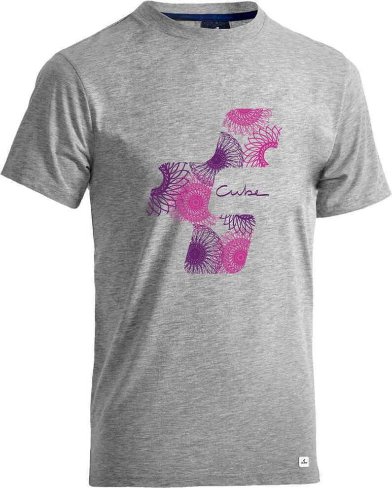 CUBE Junior T-Shirt Flower Icon Grau/Rosa/Lila