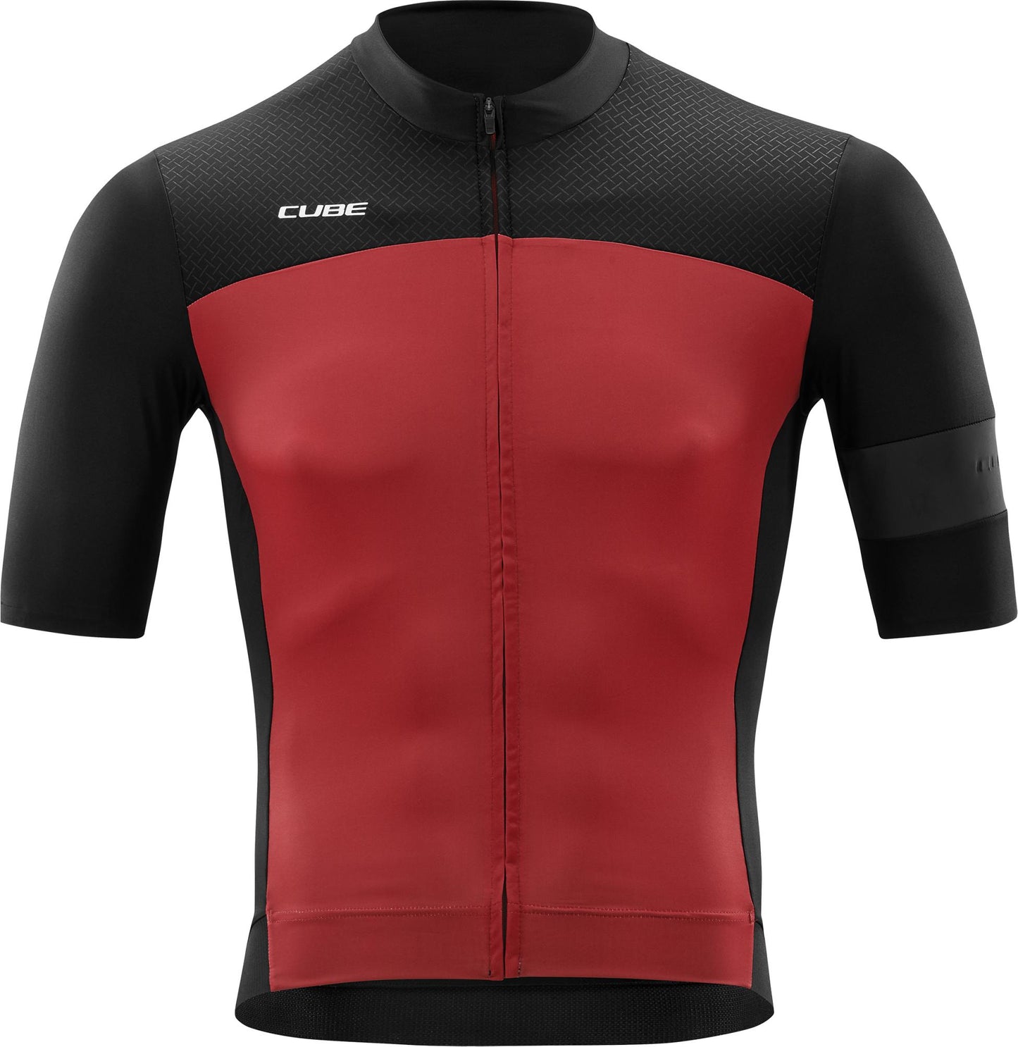 Camiseta CUBE Blackline manga corta negra y roja