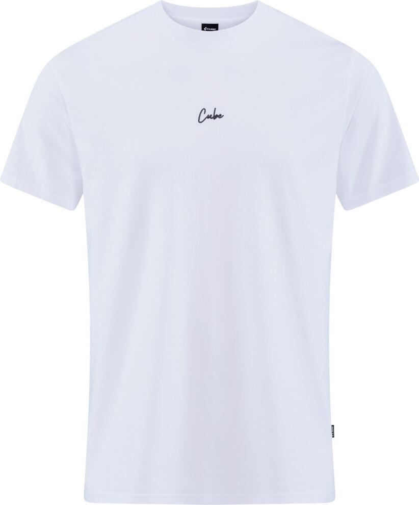 Cube Organic T-Shirt Script Gty Fit White