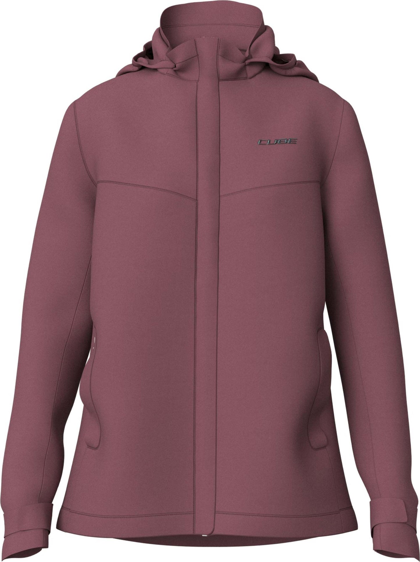 CUBE WS RAIN JACKET CMPT BORDEAUX XS (34)