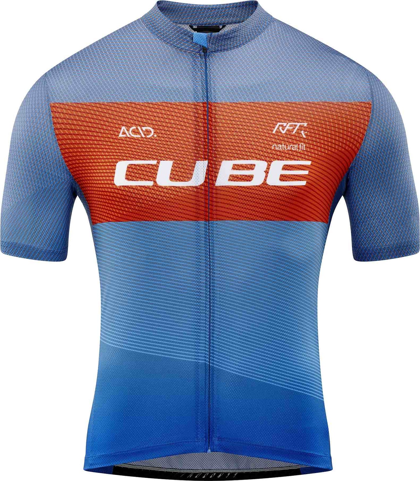 CUBE Teamline Trikot Cmpt S/S Blau/Rot/Grau