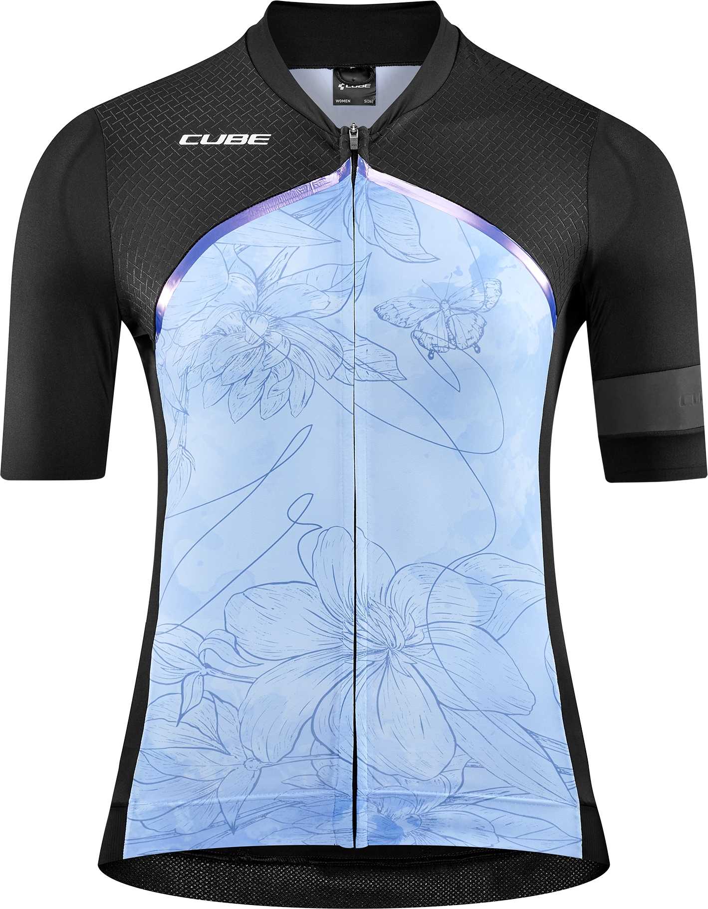 Camiseta de manga corta CUBE Blackline Ws con estampado azul