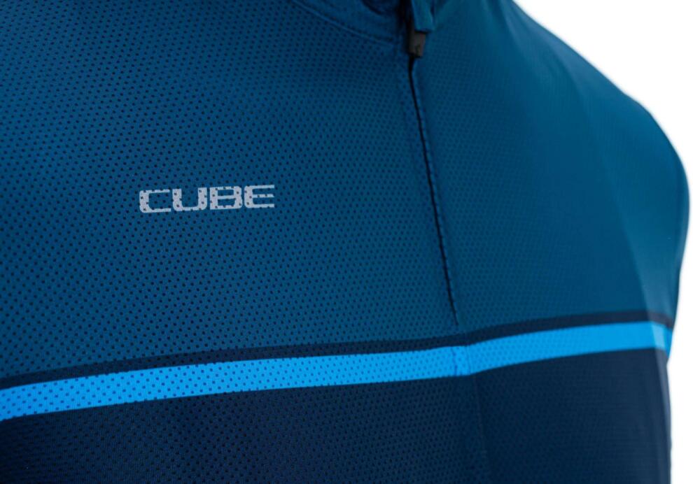 CUBE Atx Trikot Full Zip S/S Blau