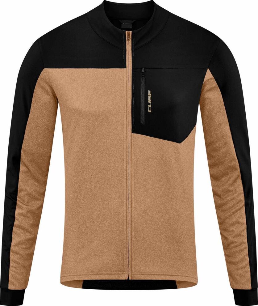 CUBE Atx Full Zip Trikot Cmpt L/S Braun/Schwarz
