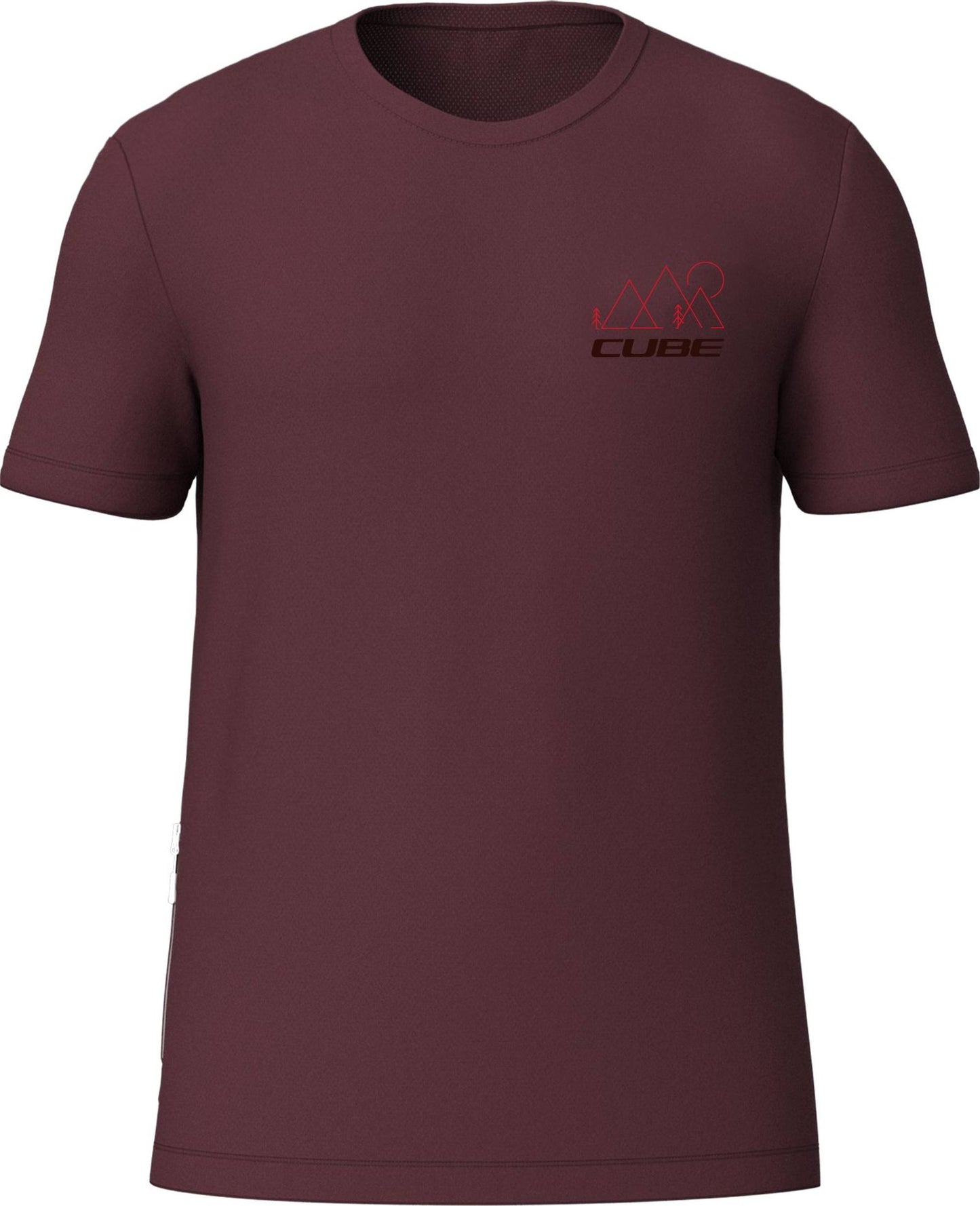 CUBE MTB ROUND NECK JERSEY SOFT TOUCH S/S BORDEAUX XXL