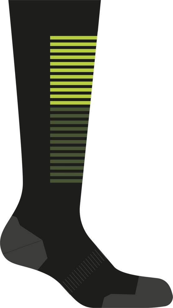 Calcetines CUBE de corte extra alto en color gris