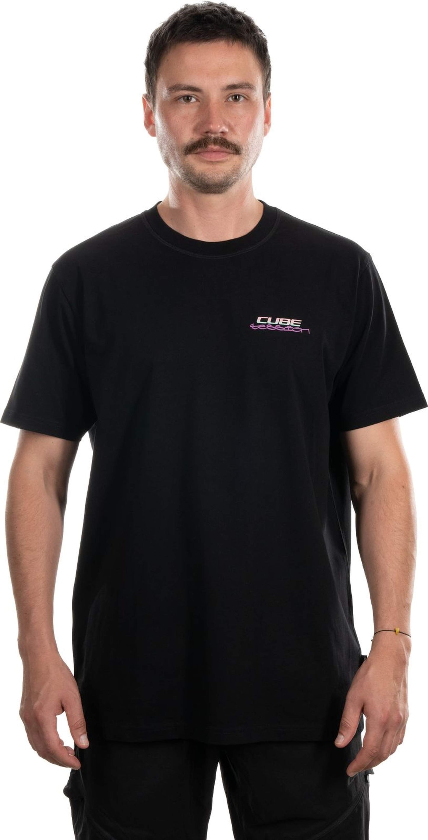 CUBE ORGANIC T-SHIRT VERT SESSION GTY FIT BLACK XS