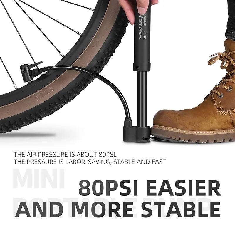Bomba de bicicleta portátil de 80 PSI - West Biking
