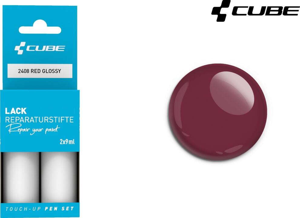 lackstift cube fahrräder CUBE Lackstift Set Rot glänzend 2408 – Mcrbikes