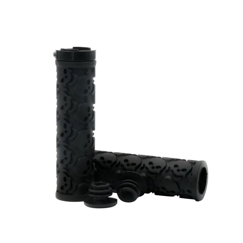 Puños de goma antideslizantes con diseño de calaveras de Riderace, texturizados