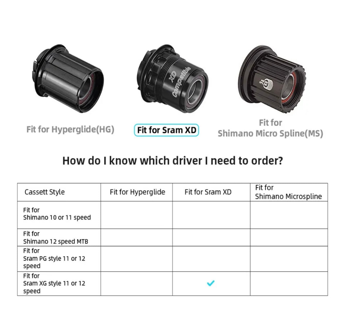 Cassette 8/9/10/11/12 Velocidades Negro - Dorado - Plateado