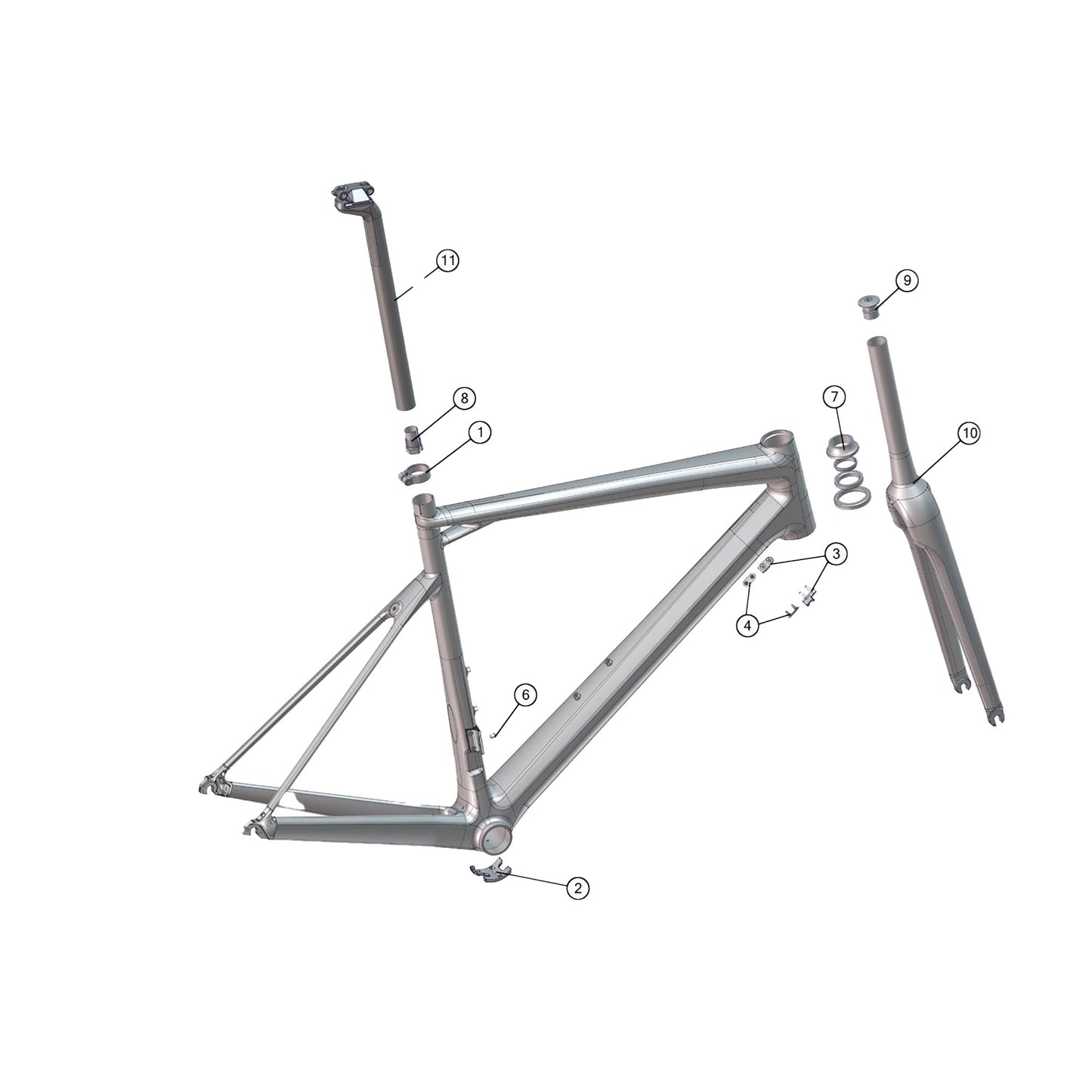 BMC SPARE - SLR02 seatpost, 18mm offset, red / white (1 Piece)