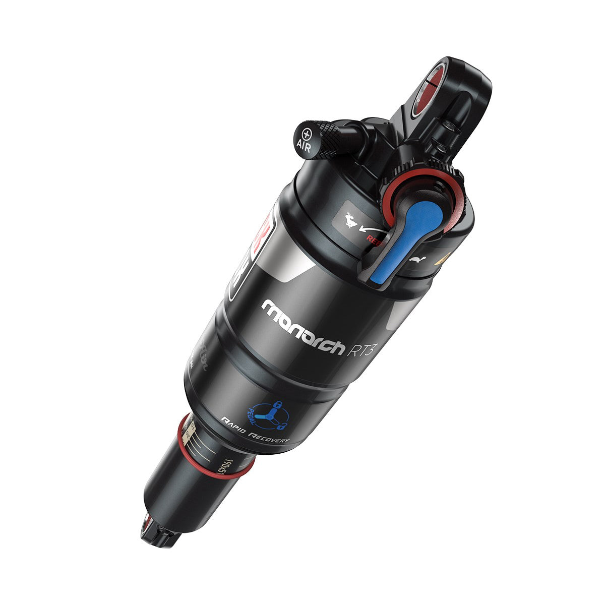 Rockshox - Monarch RT3 - (184X44/7.25X1.75) Tune-Midreb/Midcomp - Soft Pedal Tune 320 Lockout Force - Fast Black Body - MY16