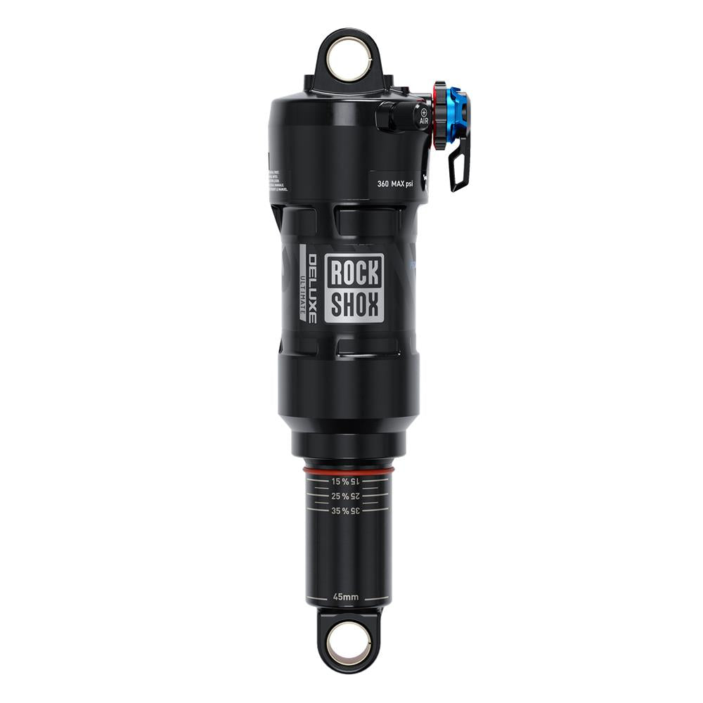 RockShox Rear Shock Deluxe Ultimate RCT - Linear Air, 0 Neg/1 Pos Token, LinearReb/LowComp,380lb LockoutForce, Trunnion Standard - C1