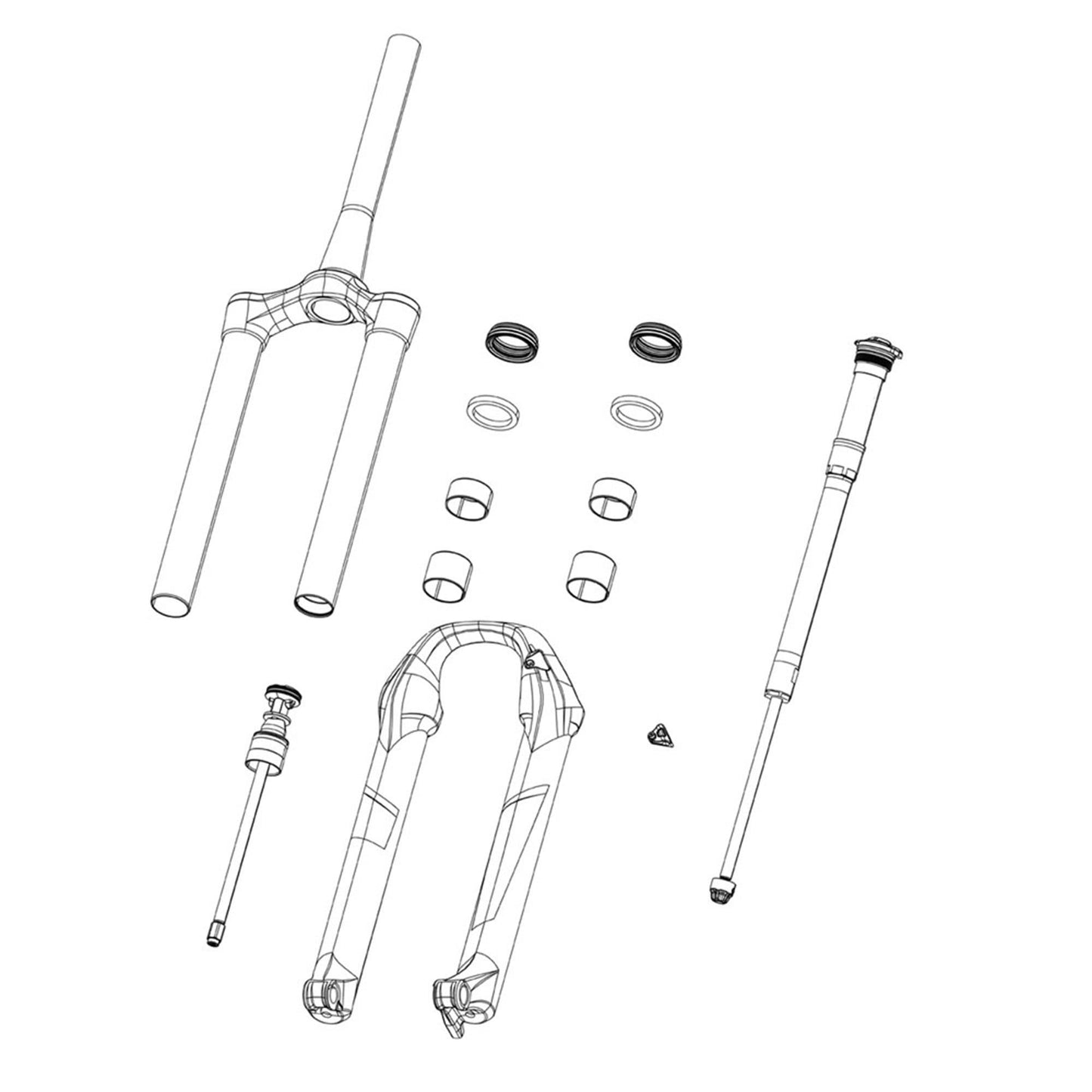 RockShox Damper Upgrade Kit - Charger Race Day2 2- Position Sid 35mm Crown (Includes Complete Right Side Internals) - 35mm 100-120 Travel - Sid C1+(2021+)