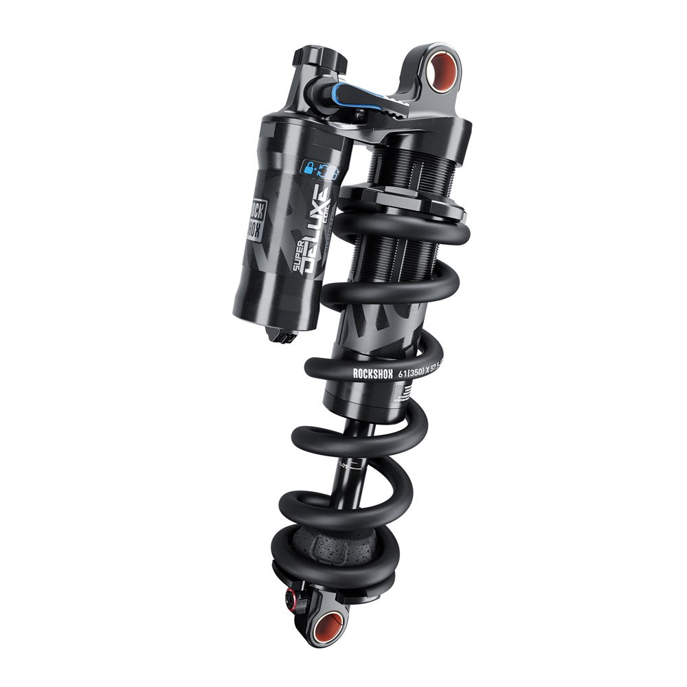 RockShox Rear Shock Super Deluxe Ultimate Coil RCT - MReb/MComp, 320lb Theshold Standard Trunnion - A2