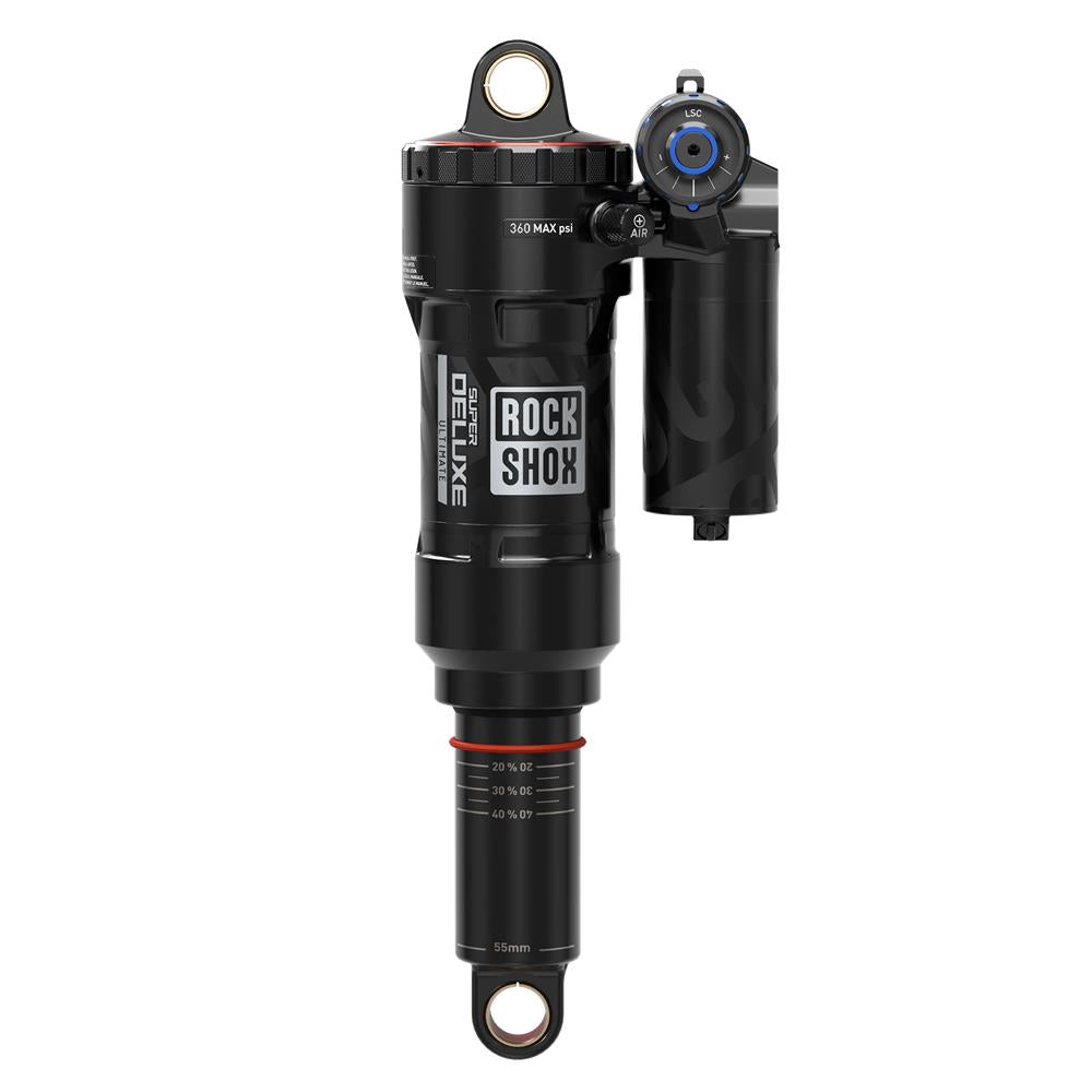 RockShox Rear Shock Super Deluxe Ultimate RC2T - Linear Air, 0 Neg/1 Pos Token, Linearreb/Lowcomp,320Lb Theshold, Trunnion Standard - C1
