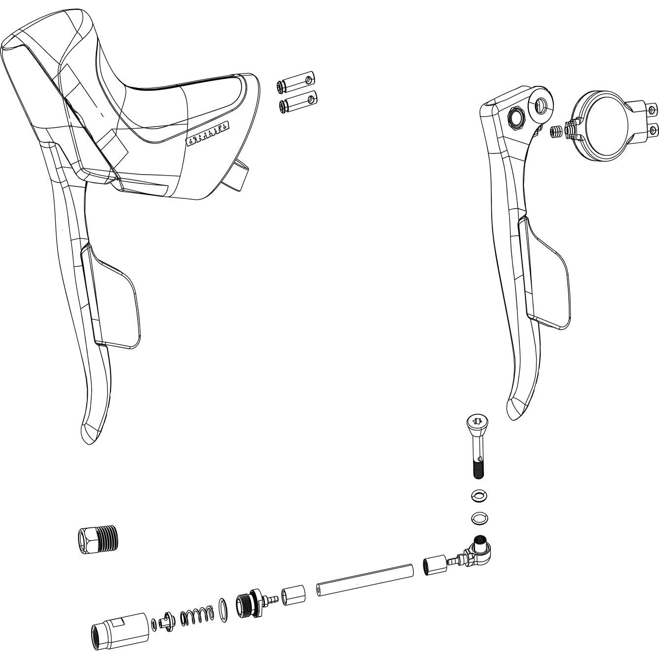 SRAM Spare - ED Exhange Kit Shifter And Brake Force Etap AXS D1 Disc Right (Including Hood)