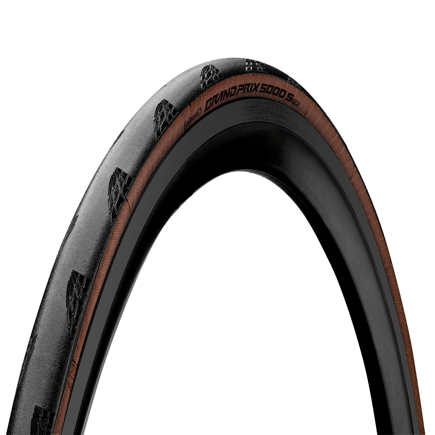 Continental Grand Prix 5000S Tubeless Ready Tyre - Foldable Blackchili Compound 2021: BLACK/TRANSPARENT 700X30C