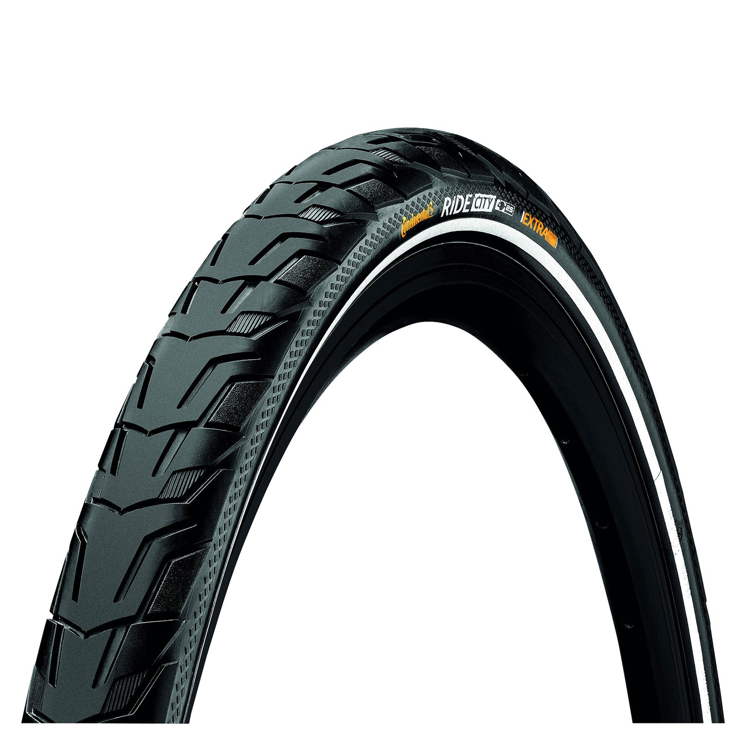 Continental RIDE City Reflex Tyre - Wire Bead: BLACK/BLACK REFLEX 700X47C (45C)