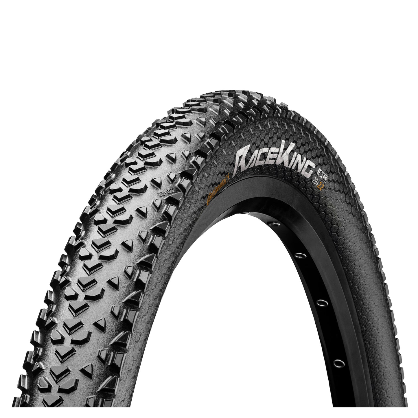 Continental Race King Tyre - Wire Bead: BLACK/BLACK 26X2.20"