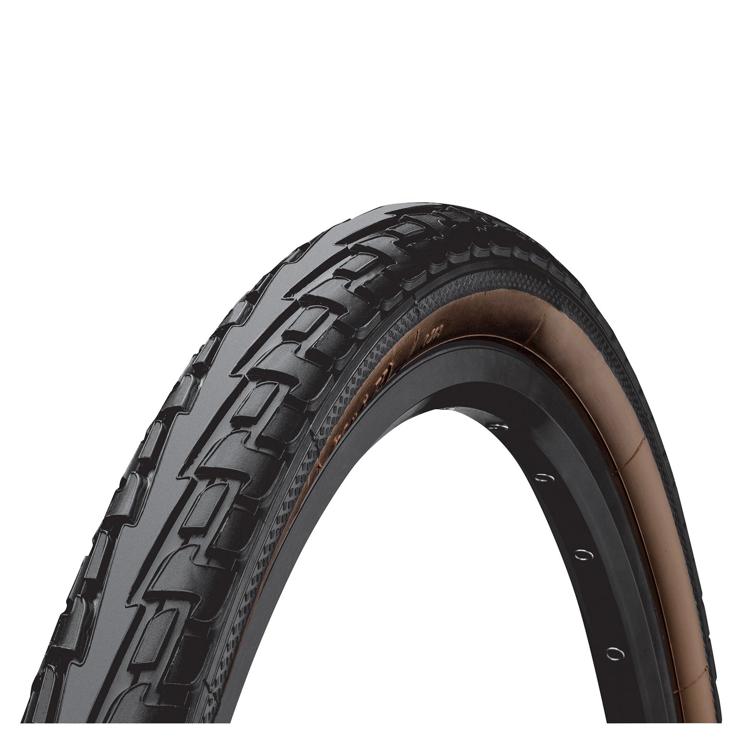 Continental RIDE Tour Tyre - Wire Bead: BLACK/BROWN 700X35C