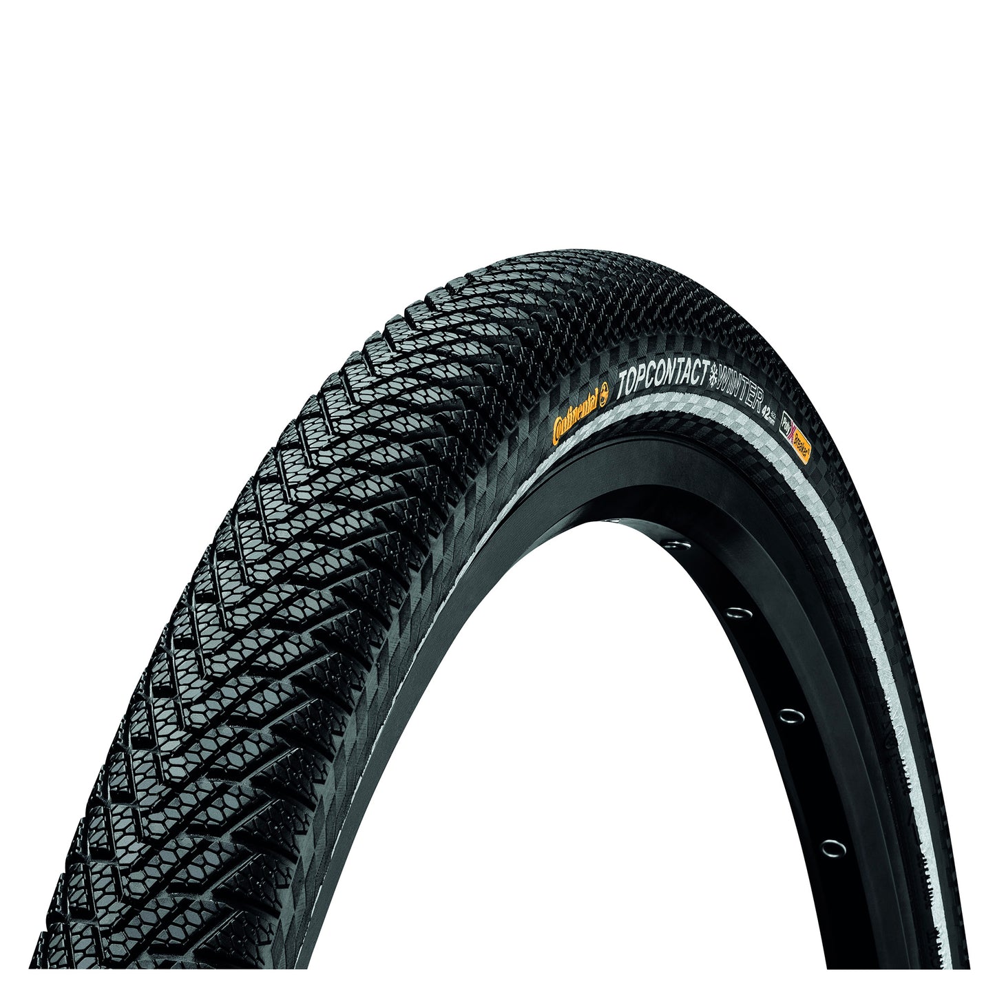 Continental Top CONTACT Winter II Premium Reflex Tyre - Foldable: BLACK/BLACK REFLEX 26X1.90"