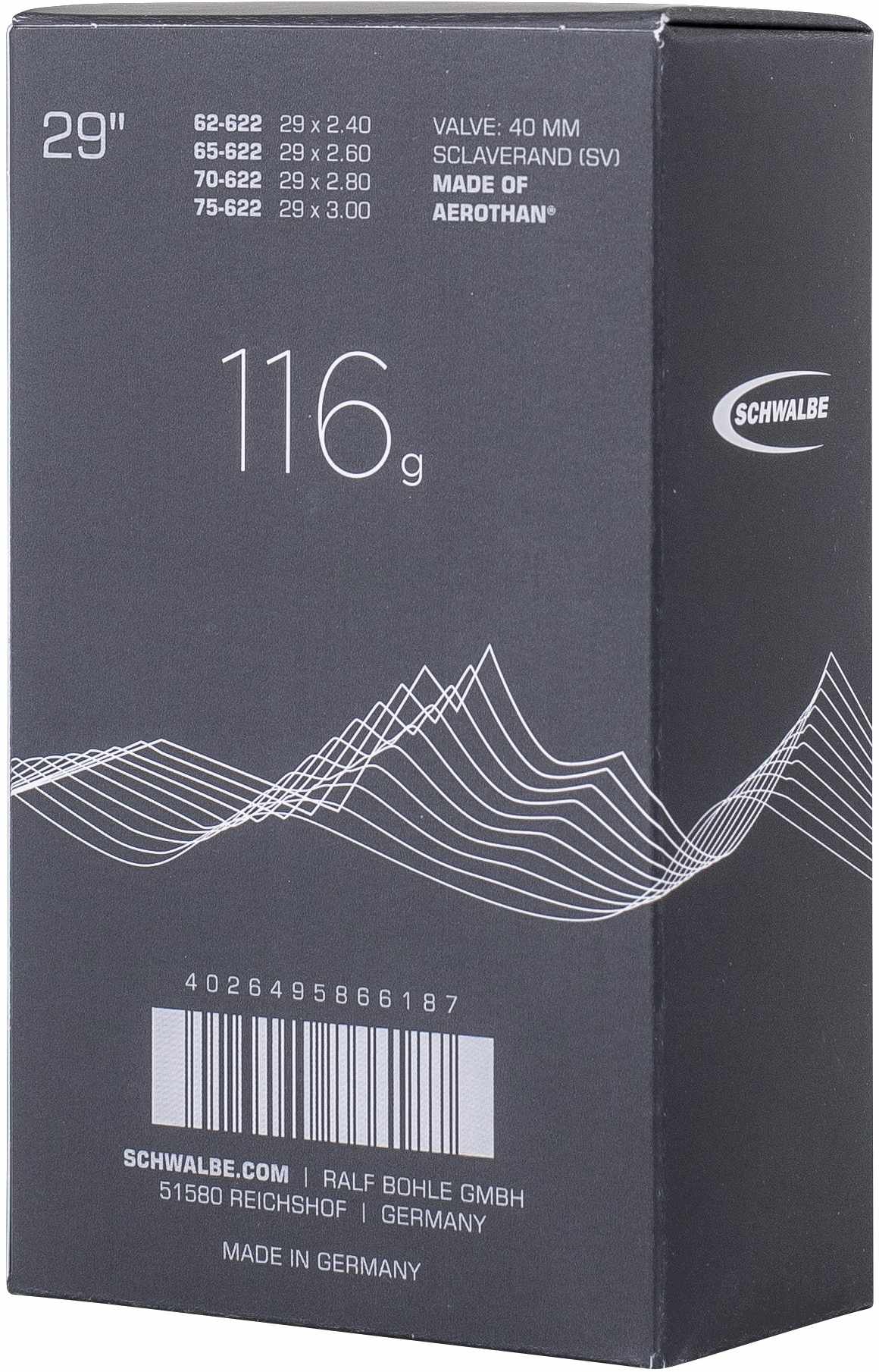 Schwalbe Schlauch Sv19Fe Aerothan 62/75-622 40Mm