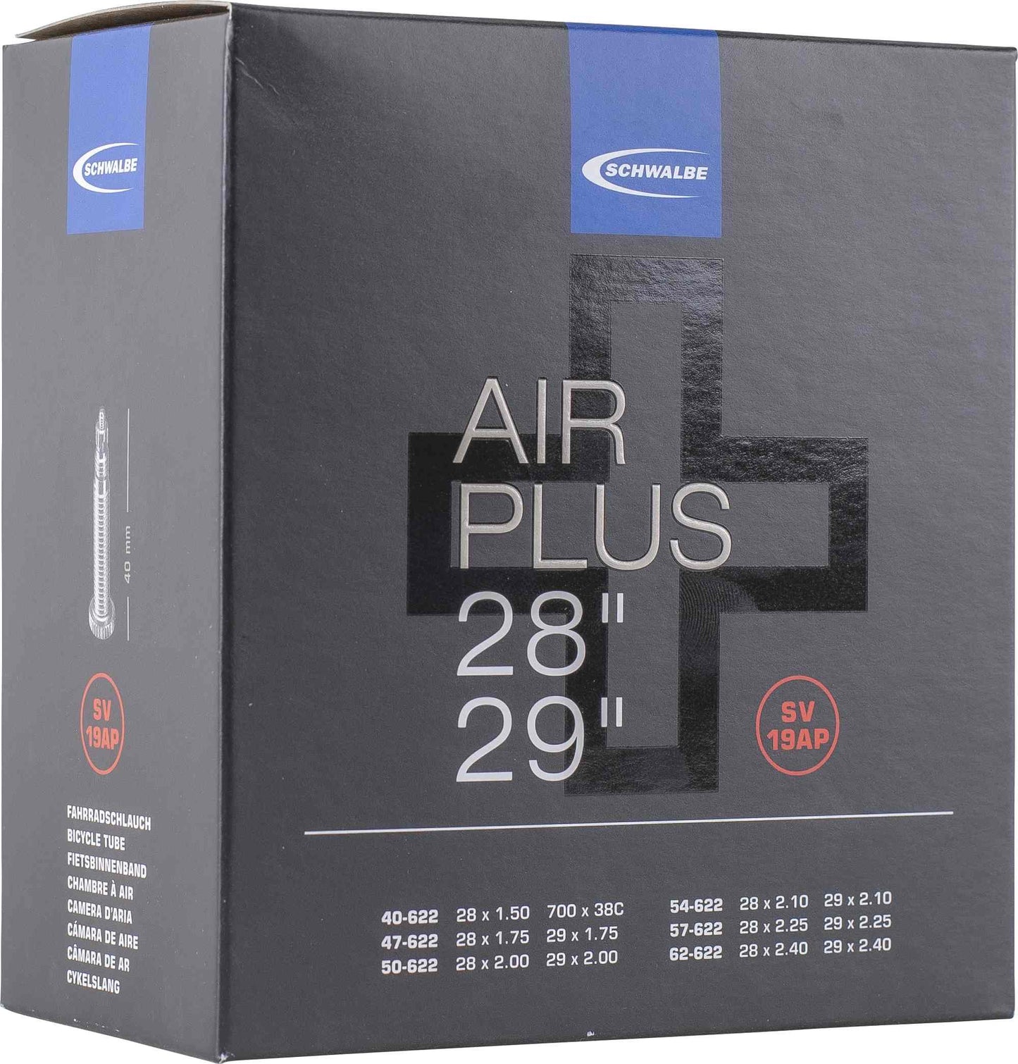 Cámara de aire Schwalbe Sv19Ap 29 pulgadas 42/62-622 40 mm