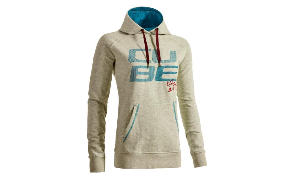 CUBE Wls Hoody CUBE Creme Melange/Blau