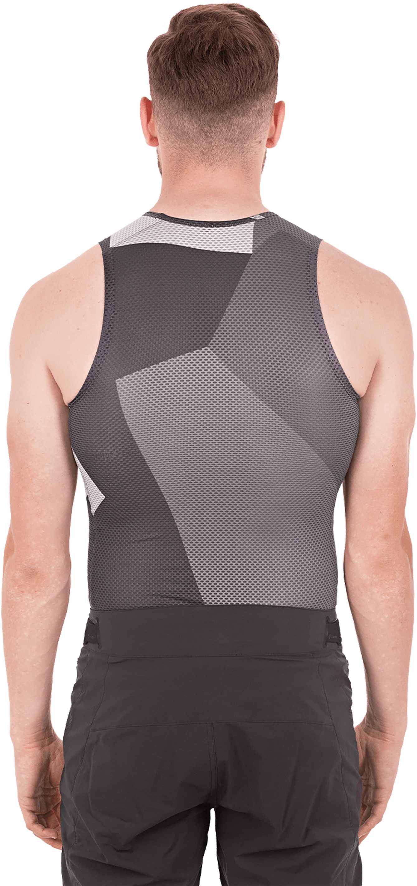 Camiseta de capa base CUBE de malla sin mangas con camuflaje gris