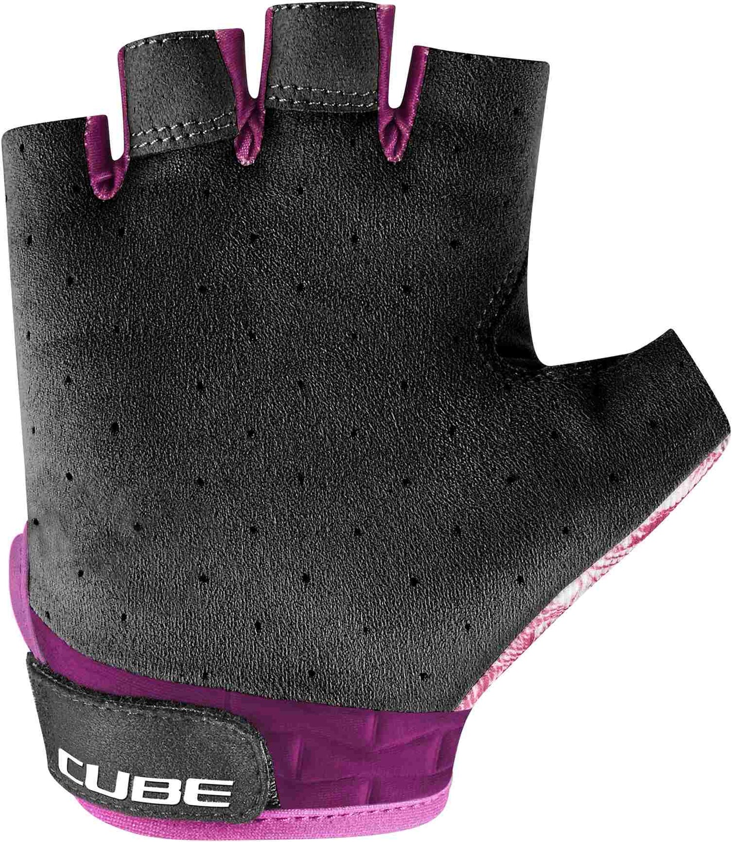 Guantes CUBE Performance Junior de dedos cortos color rosa