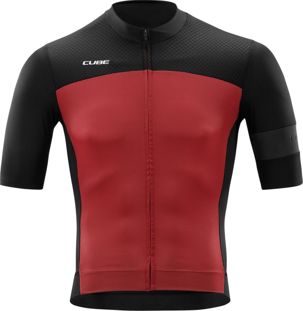 CUBE Blackline Trikot S/S Schwarz/Rot