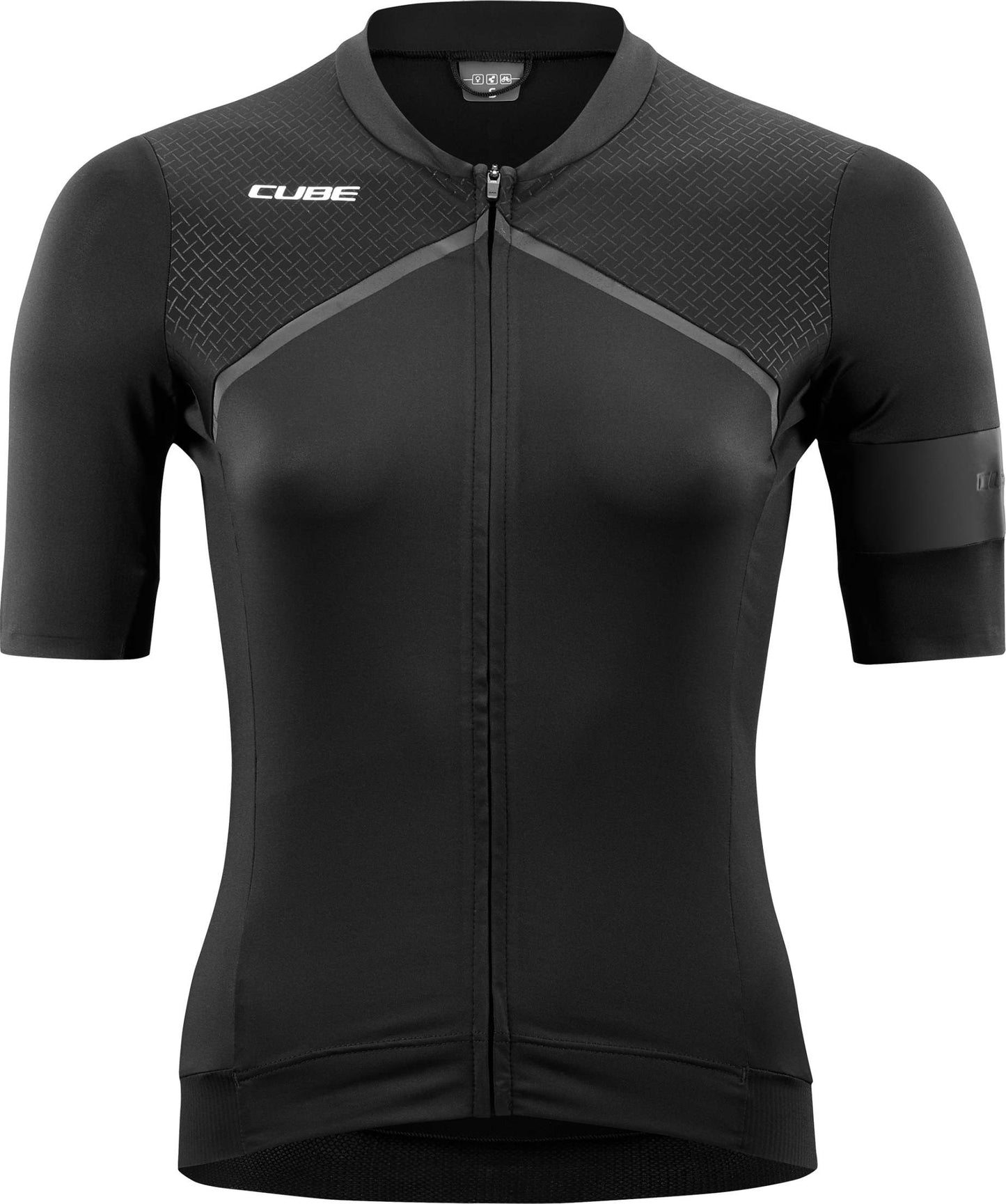 Camiseta de manga corta CUBE Blackline Ws negra