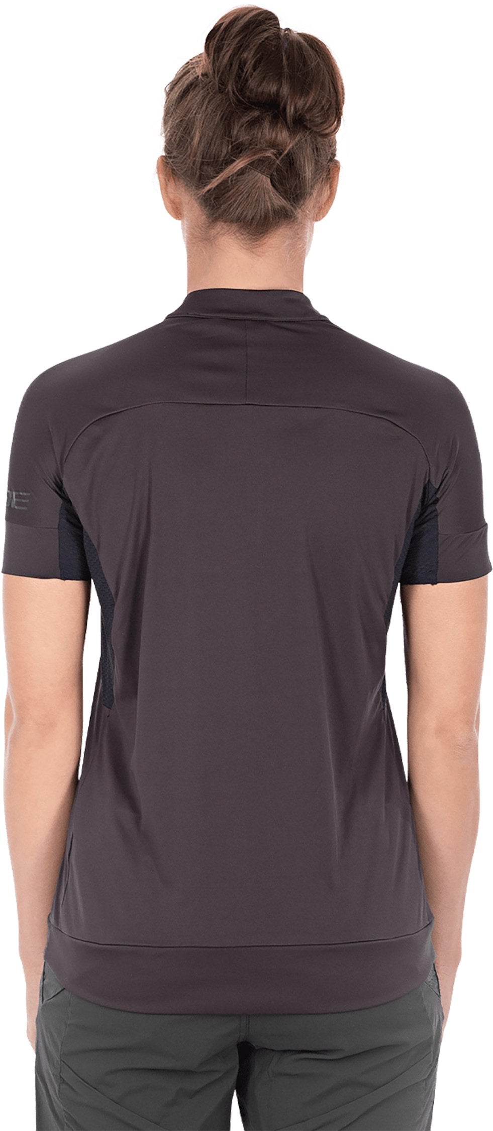 Camiseta CUBE Am Ws de manga corta con media cremallera, color negro