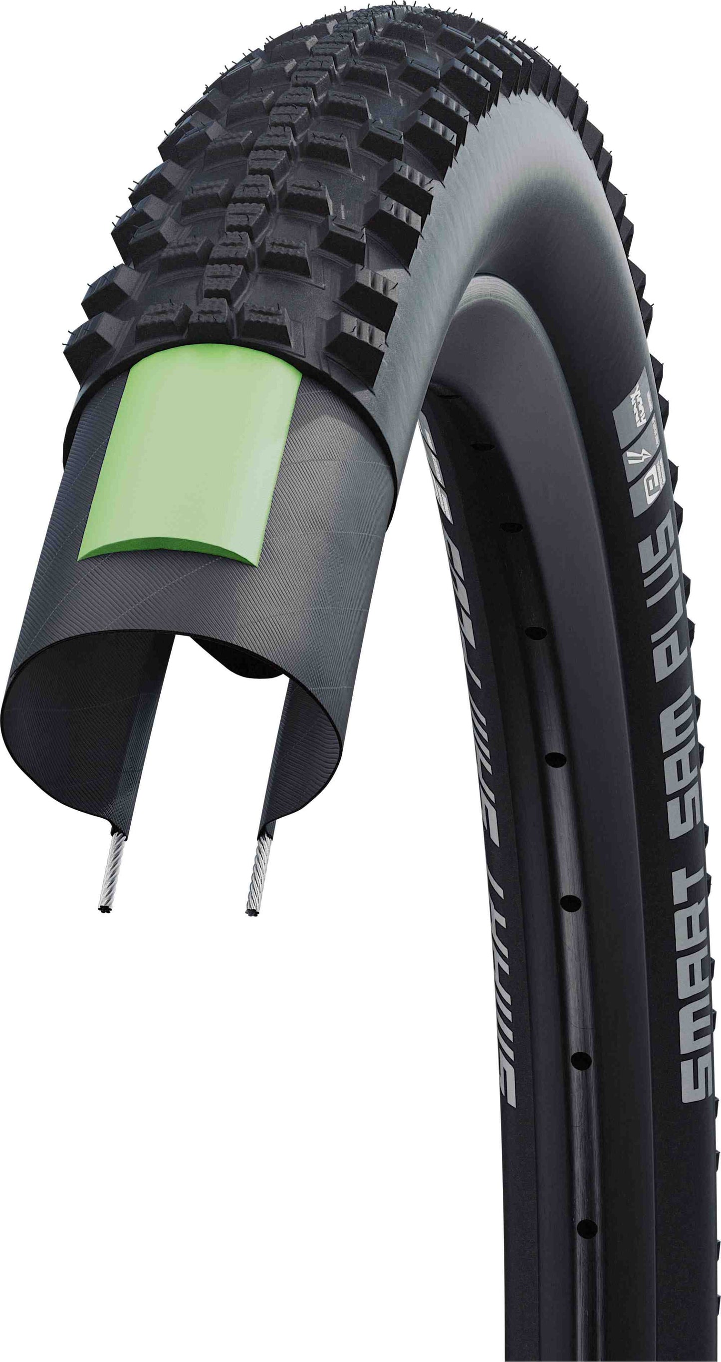 Neumático Schwalbe Smart Sam Plus Performance DD Greenguard negro 26 x 2,25 (57-559)