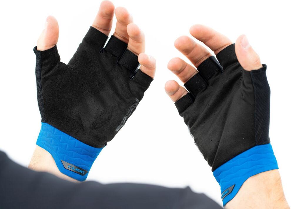 CUBE Handschuhe Performance Kurzfinger Schwarz/Blau