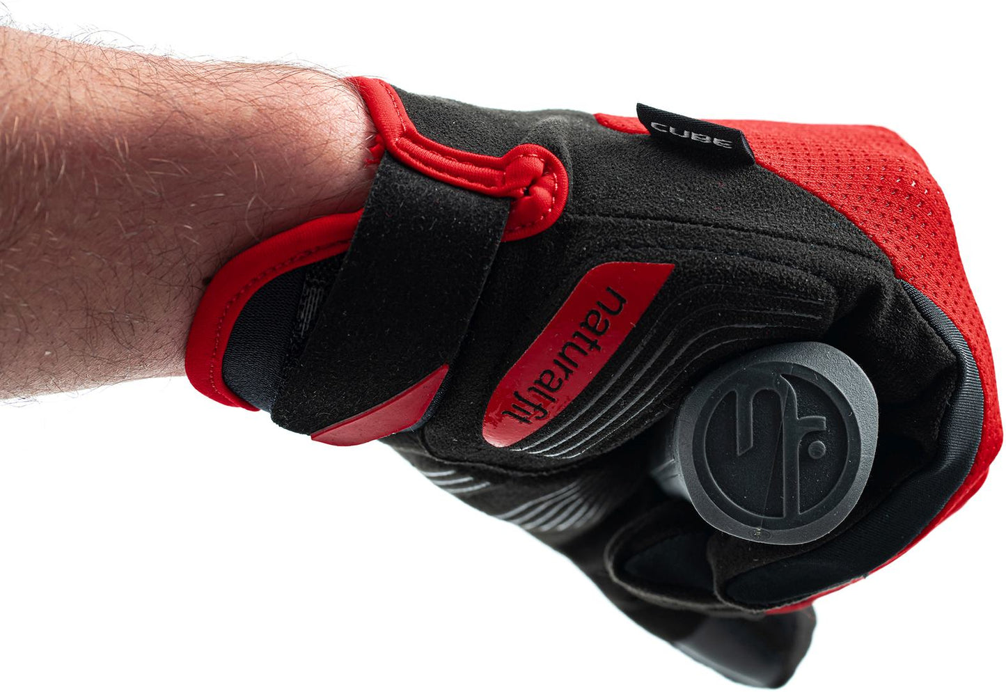 Guantes CUBE de dedos largos X Nf negro/rojo