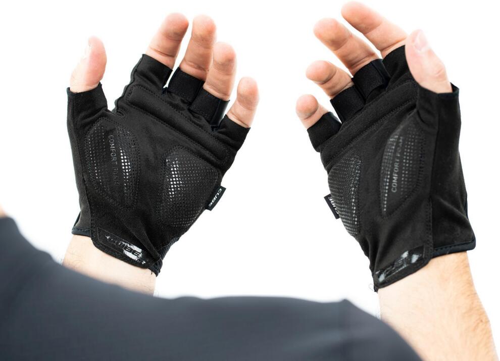 CUBE Handschuhe Comfort Kurzfinger Schwarz/Grau – Mcrbikes