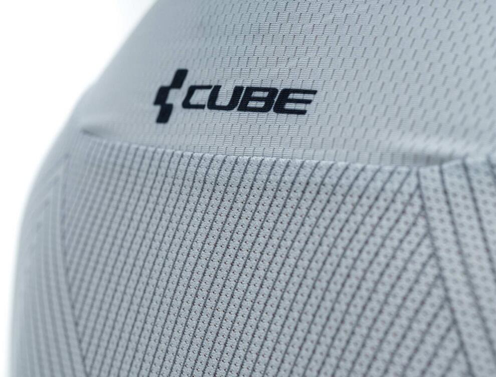 CUBE Edge Rundhalstrikot L/S Grau/Limette