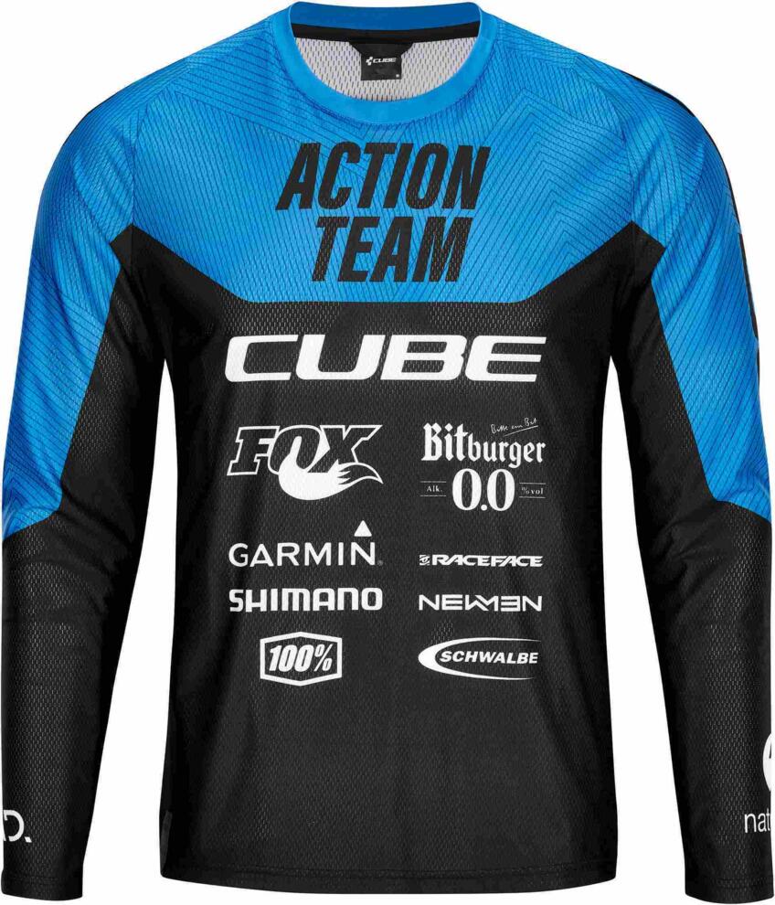 CUBE Edge Rundhalstrikot L/SX Action Team