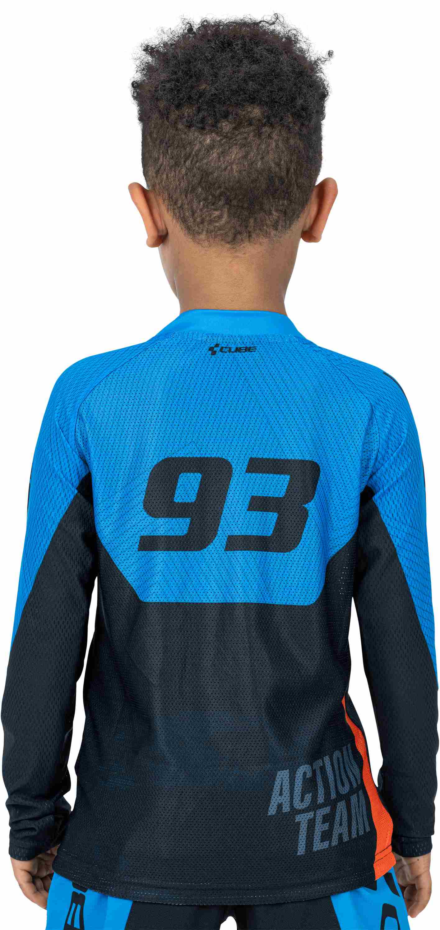 CUBE Junior Trikot L/SX Actionteam Schwarz/Blau