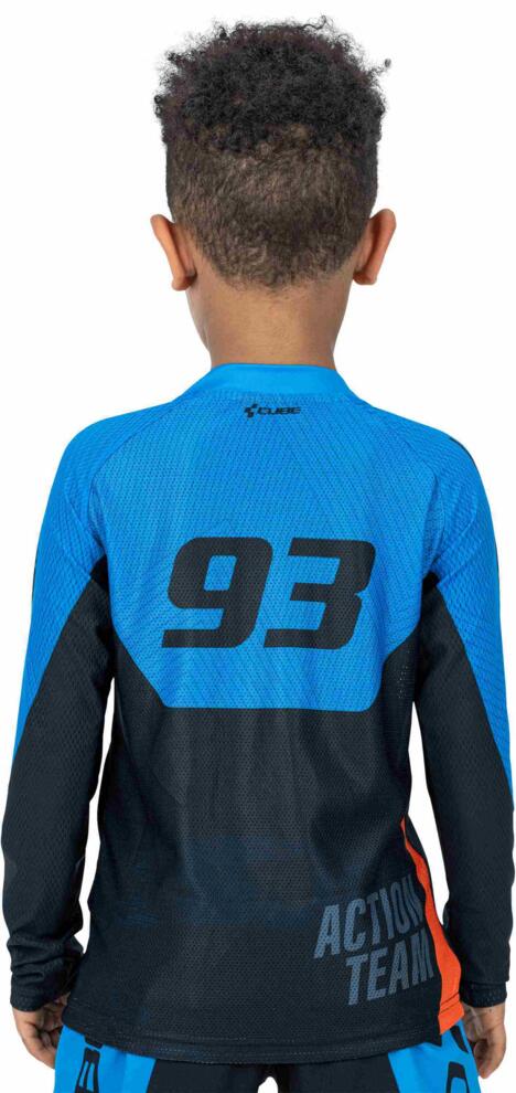 CUBE Junior Trikot L/SX Actionteam Schwarz/Blau