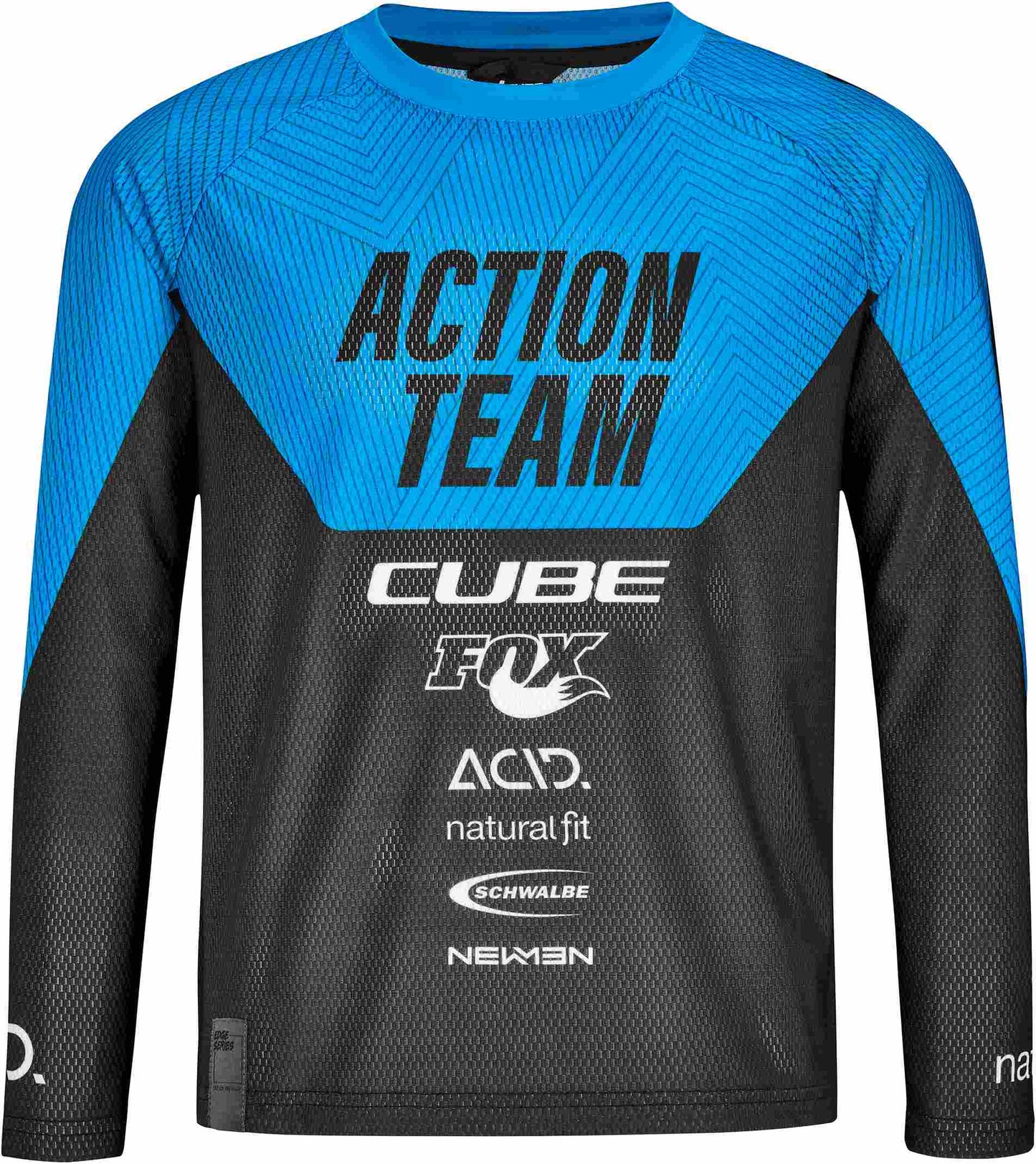 CUBE Junior Trikot L/SX Actionteam Schwarz/Blau