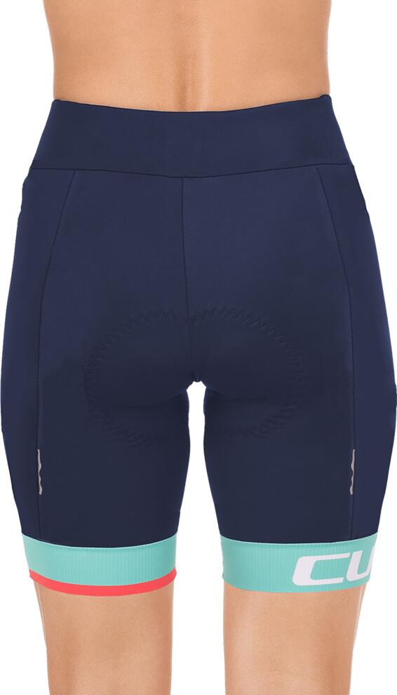 Pantalones cortos de ciclismo CUBE Teamline Ws azul/menta