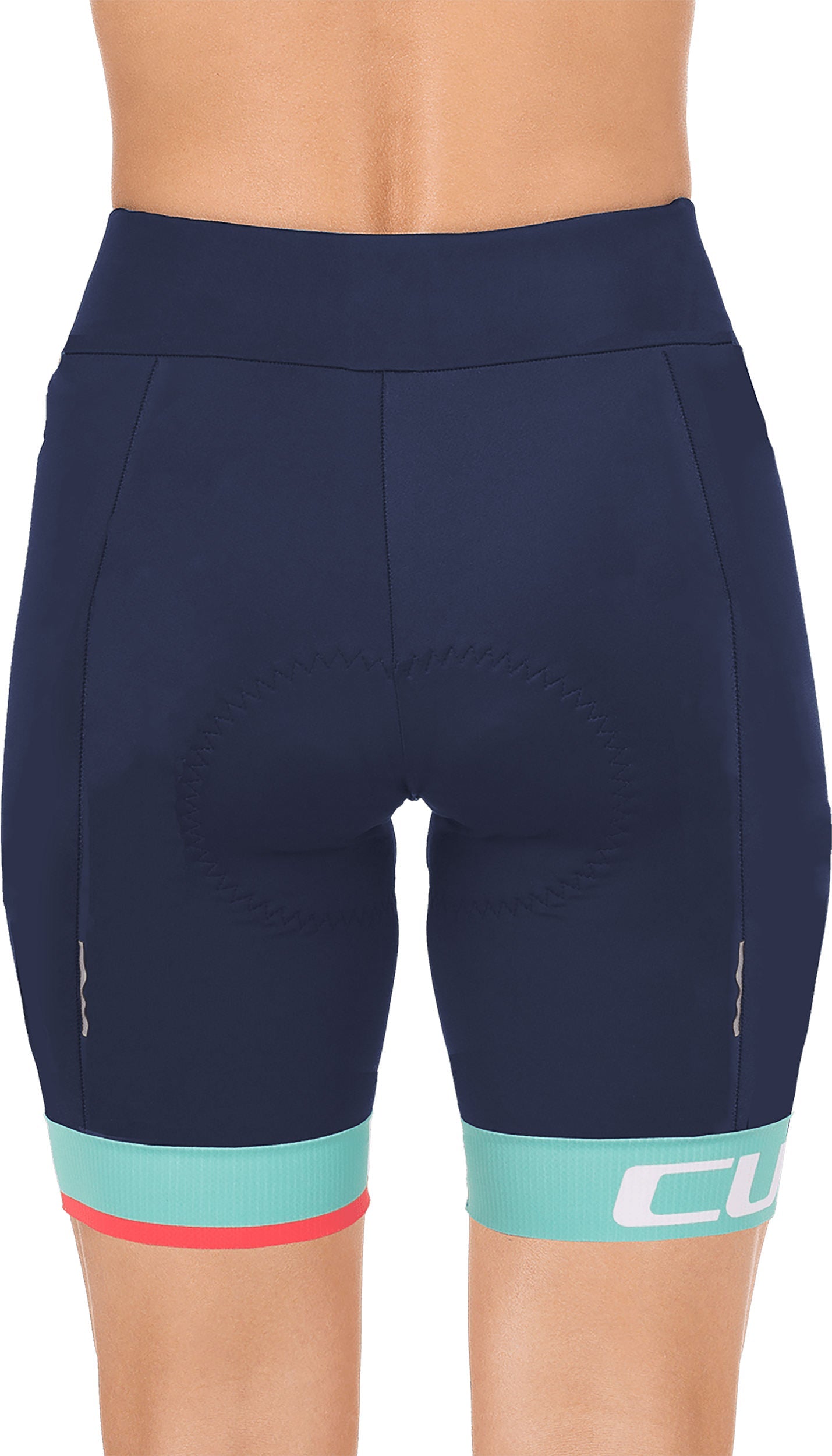 Pantalones cortos de ciclismo CUBE Teamline Ws azul/menta