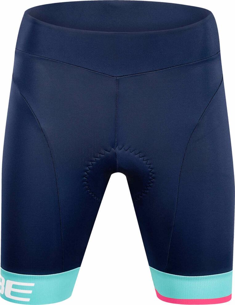 Pantalones cortos de ciclismo CUBE Teamline Ws azul/menta